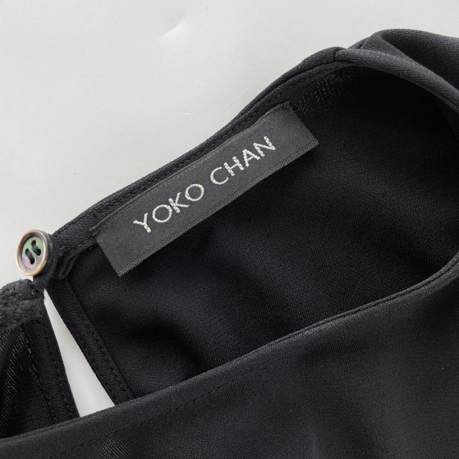 YOKO CHAN ヨーコチャン YCD-215-174 ブラック ジャージ素材切り替え  