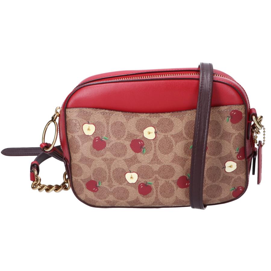 COACH（コーチ） 美品/ 85713 シグネチャーxアップル ミニ ショルダー 