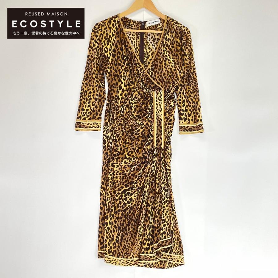 LEONARD レオナールワンピースサイズ40 シルク100％