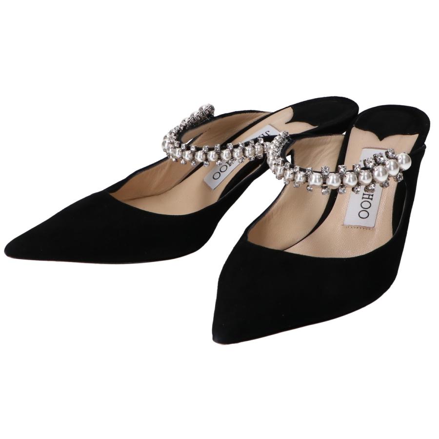 Jimmy Choo ブラックビジュー付きミュール