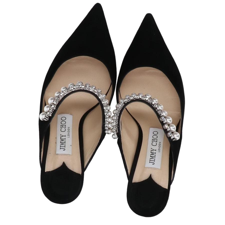 JIMMY CHOO ジミーチュウ BING 65 イミテーションパール/ビジュー装飾 