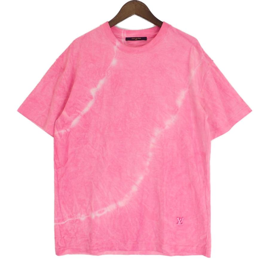 LOUIS VUITTON ルイヴィトン 22SS ピンク タイダイ染め LVロゴ 半袖T 