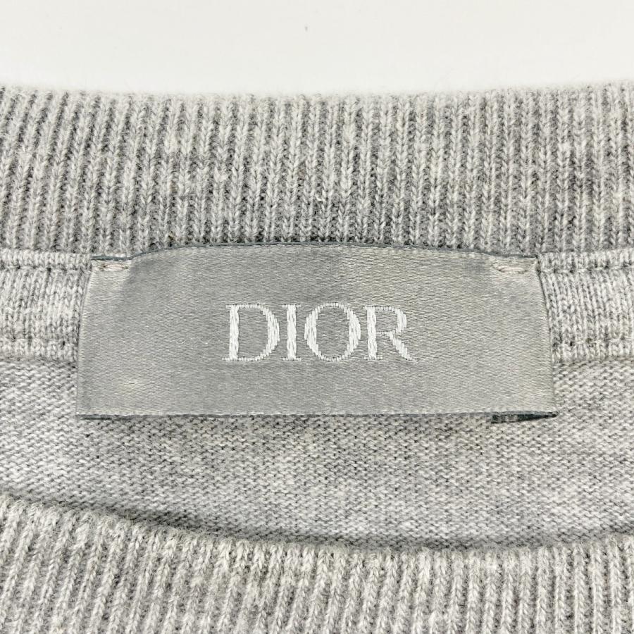Dior HOMME DIOR ディオールオム 21SS グレー ペイント加工ロゴ刺繍T 