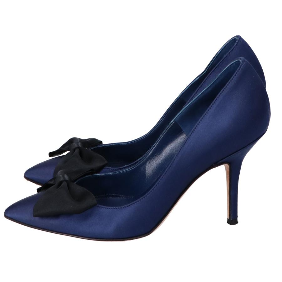 MANOLO BLAHNIK マノロブラニク サテン リボン ポインテッドトゥ MANOLO BLAHNIK マノロブラニク サテン リボン ポインテッドトゥ