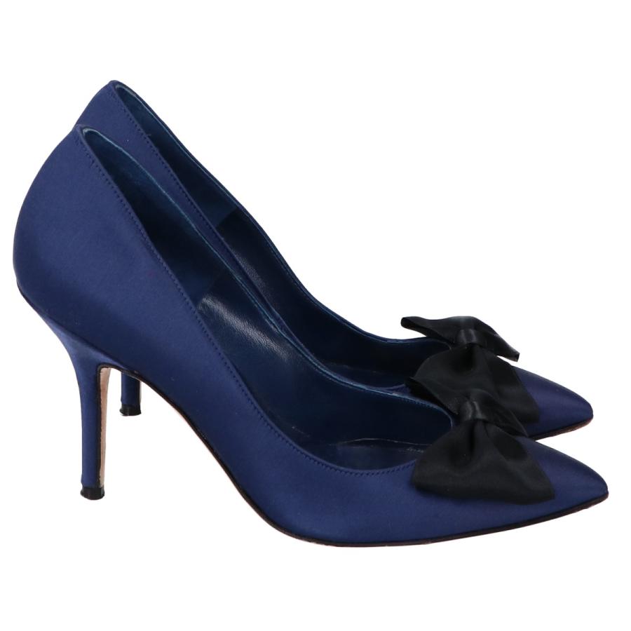 MANOLO BLAHNIK マノロブラニク サテン リボン ポインテッドトゥ MANOLO BLAHNIK マノロブラニク サテン リボン ポインテッドトゥ