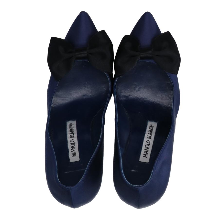 MANOLO BLAHNIK マノロブラニク サテン リボン ポインテッドトゥ MANOLO BLAHNIK マノロブラニク サテン リボン ポインテッドトゥ
