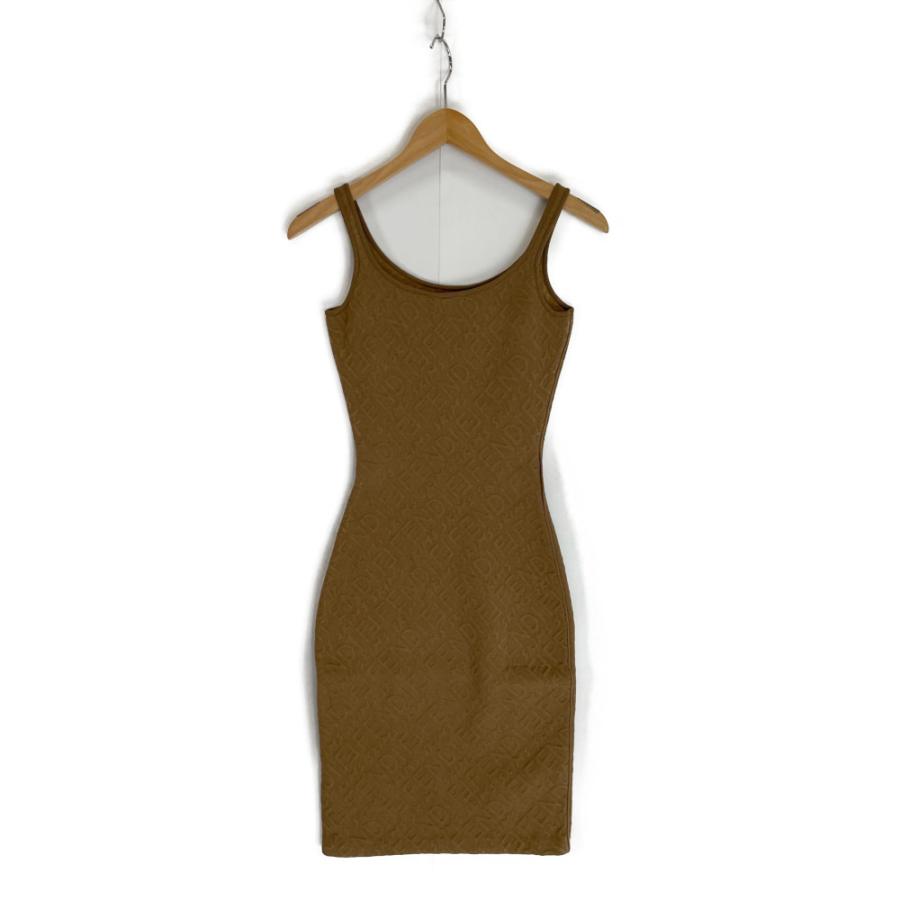 FENDI（フェンディ） 【×SKIMS】21年 ブラウン ロゴ ニットドレス