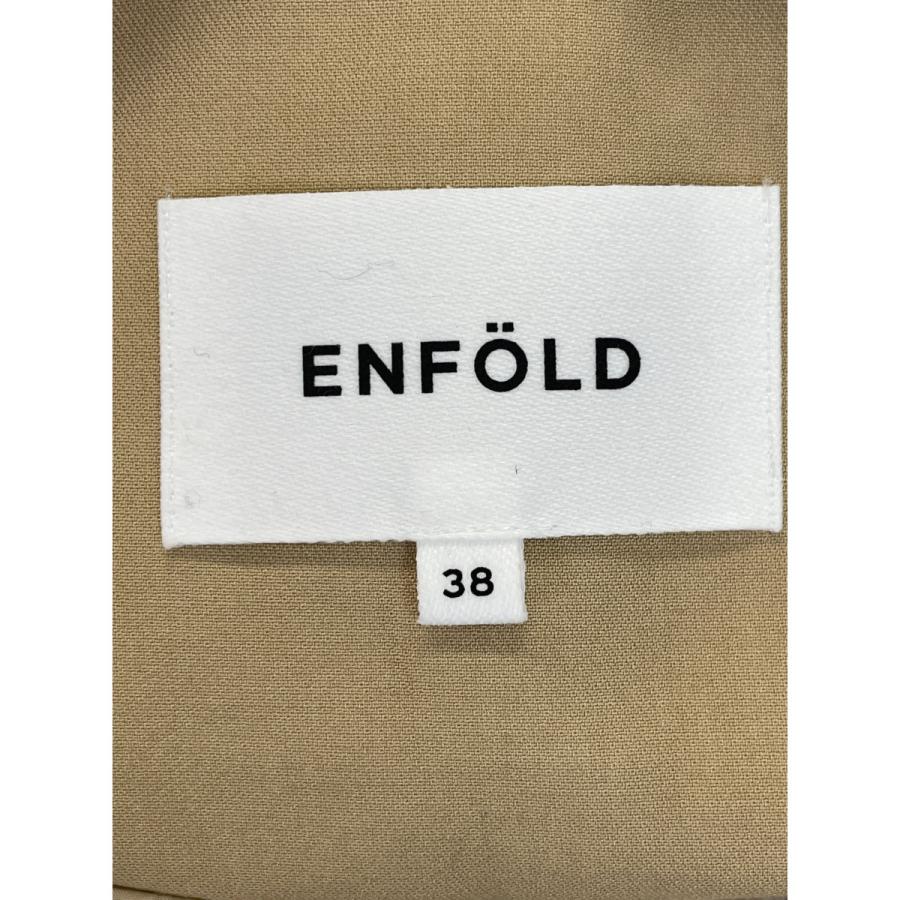【25日削除★最終価格‼️ 】エンフォルドCOダブルクロスノーカラーコート38 ENFOLD エンフォルド ベージュ COダブルクロスノーカラーコート