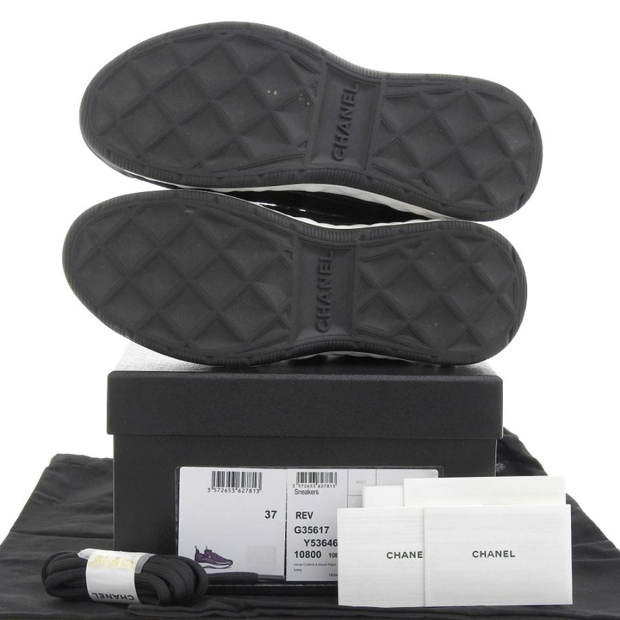 CHANEL 美品 シャネル ココマーク スニーカー シューズ レディース 