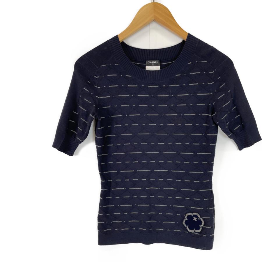 CHANEL 半袖ニット　34 CHANEL シャネル 半袖 ニット トップス 34