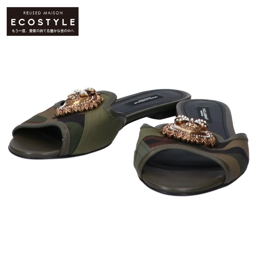美品/ DOLCE＆GABBANA ドルチェアンドガッバーナ CIABATTA FLAT 