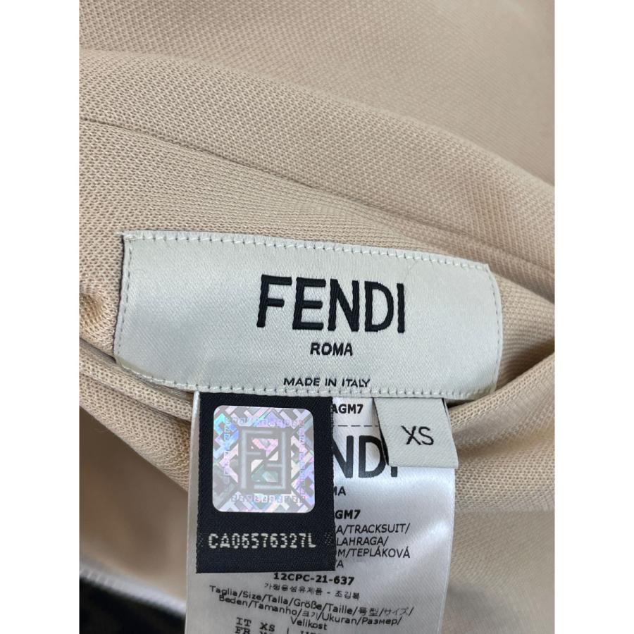 FENDI フェンディ ベージュ リバーシブル ロゴ ライン ジャージ FENDI フェンディ ベージュ リバーシブル ロゴ ライン ジャージ