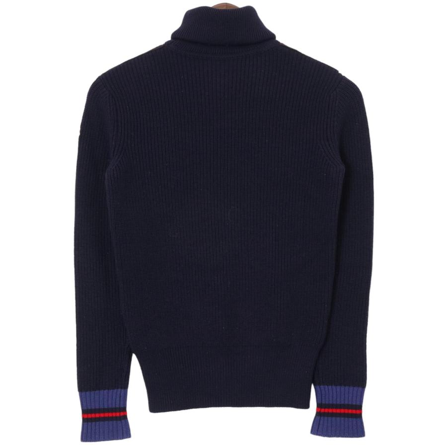 Moncler モンクレール Vネック コットン ニット 紺 モンクレール MONCLER ネイビー Vネックセーター Lサイズ - メルカリ