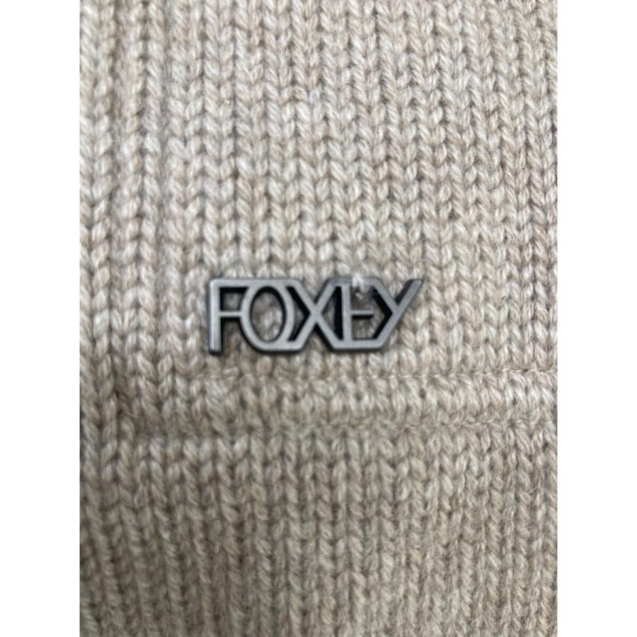 FOXEY フォクシー ブラウン フード付き カシミヤ トッパー FOXEY フォクシー ブラウン フード付き カシミヤ トッパー