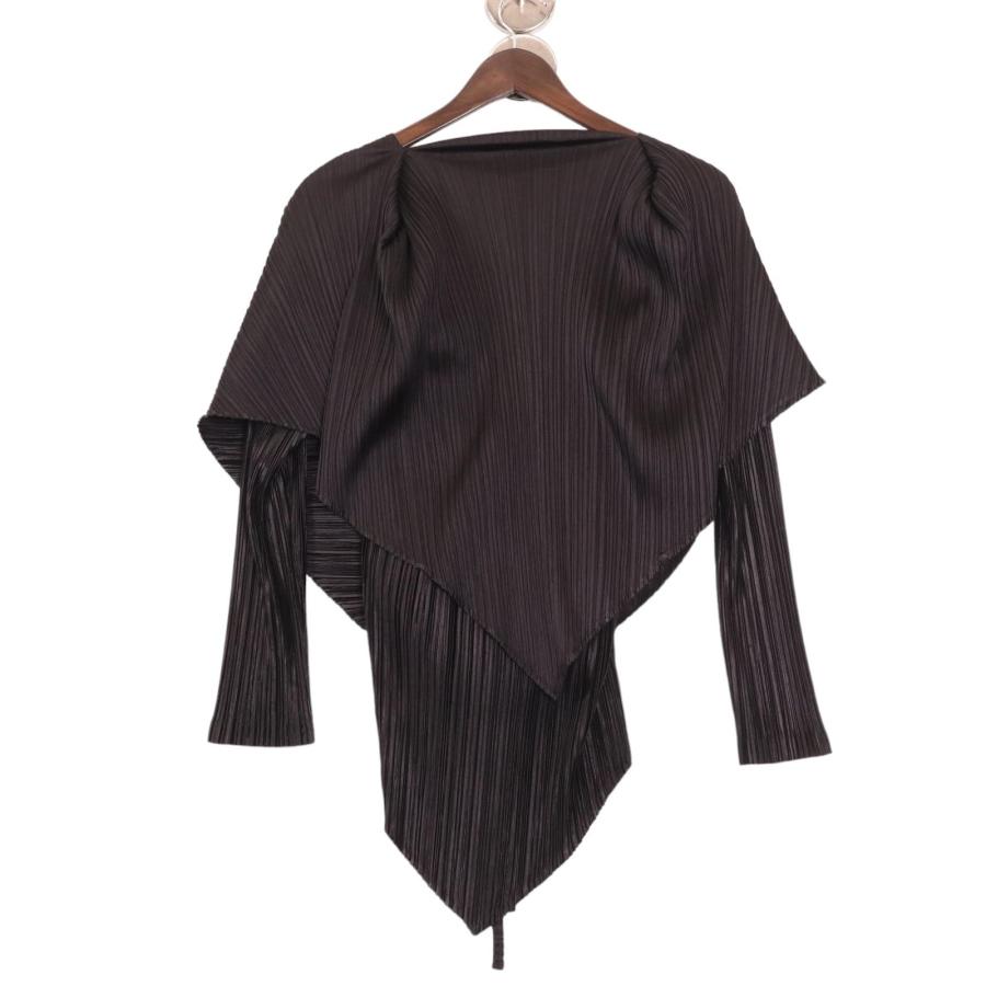 美品✨プリーツプリーズ　変形　カーディガン　ブラック　黒 PLEATS PLEASE プリーツプリーズ ブラック プリーツ 変形