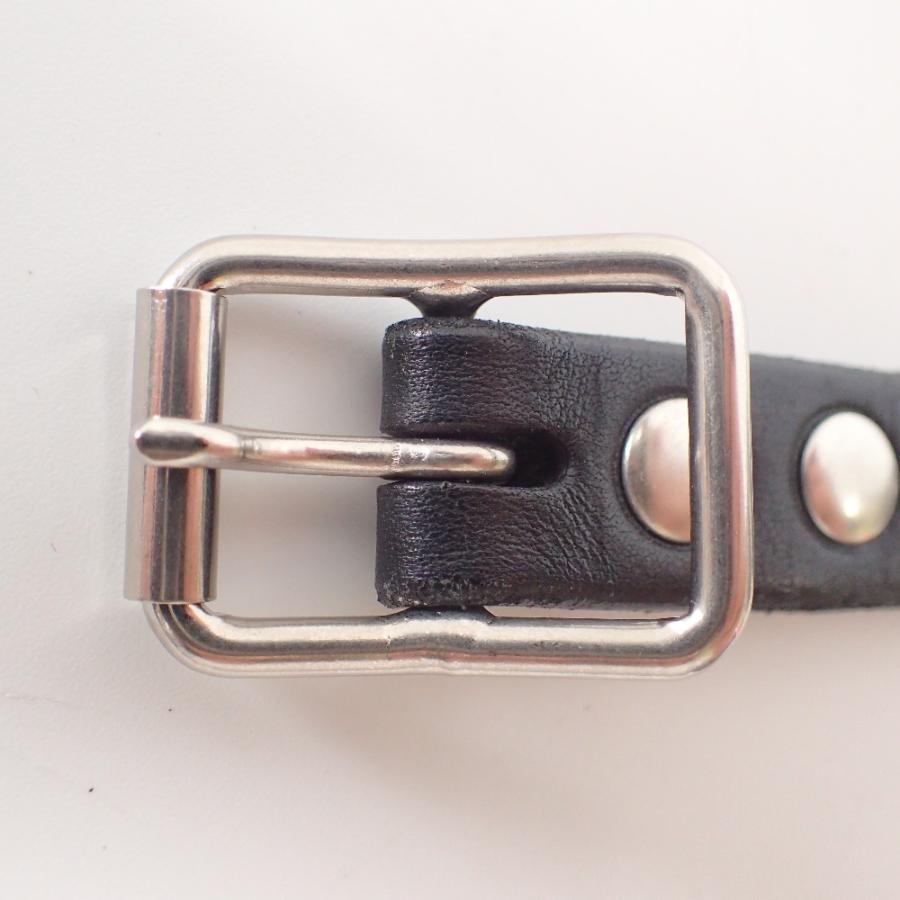 black means ブラックミーンズ スタッズ レザー ベルト ブラック