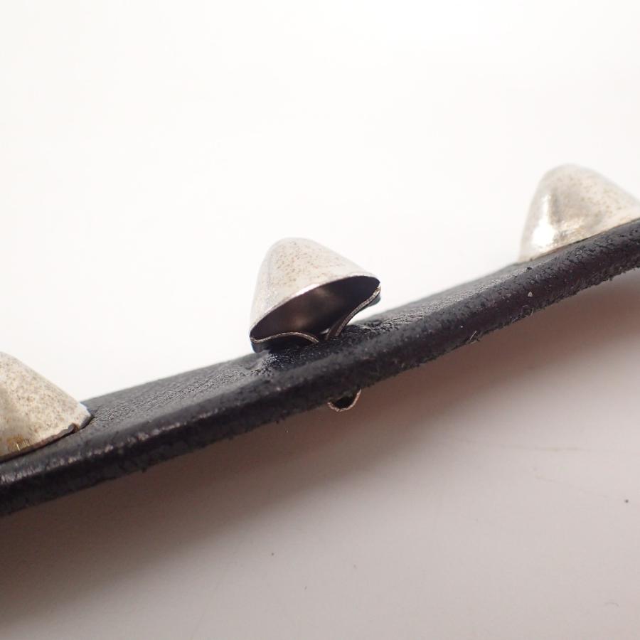 black means ブラックミーンズ スタッズ レザー ベルト ブラック