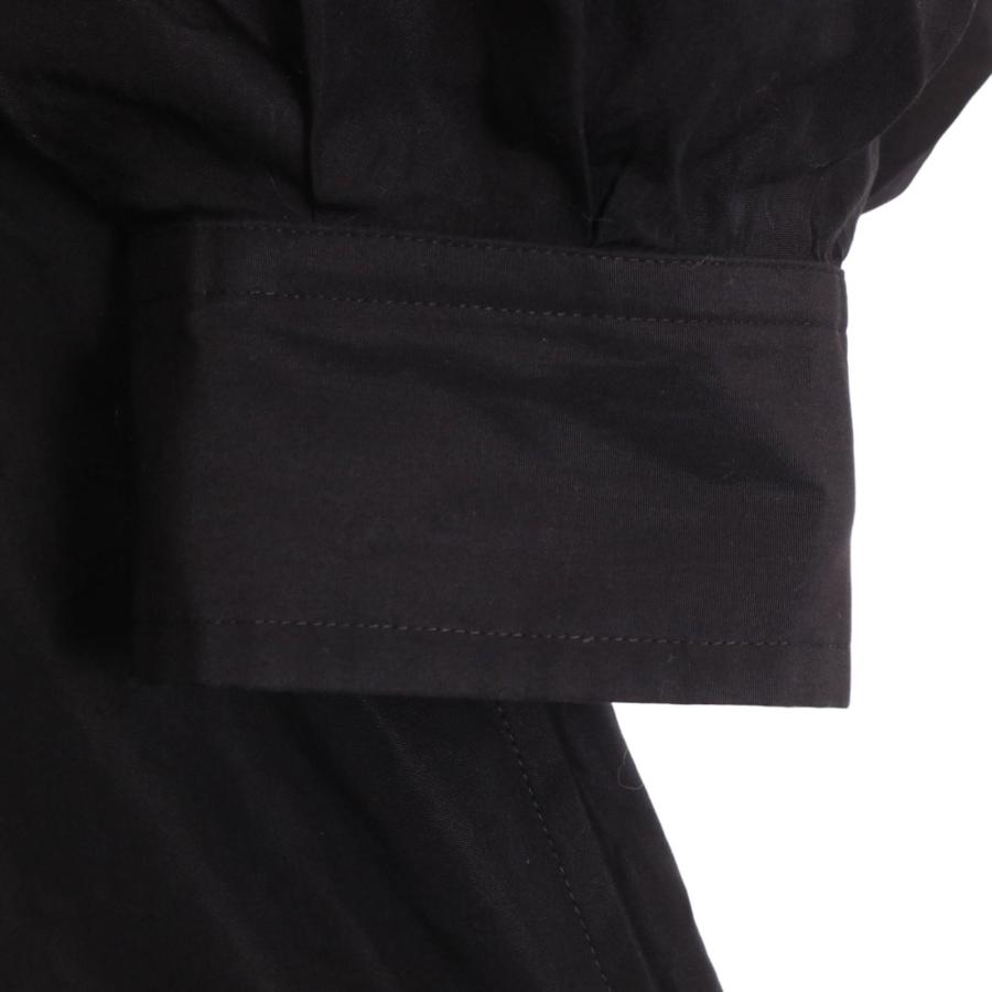 BLAMINK ブラミンク ブラック パフスリーブ シルク混 ワンピース 7926