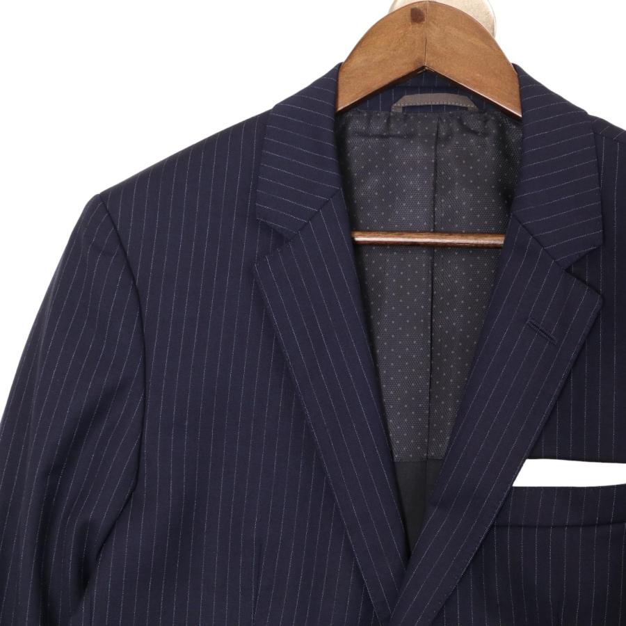 HUGO BOSS ヒューゴボス ネイビー ストライプ 2つ釦シングルスーツ 