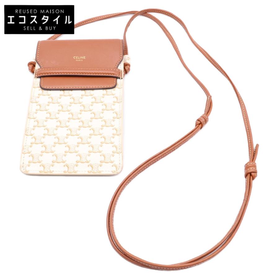 CELINE セリーヌ フラップ付きモバイルポーチ / トリオンフキャンバス