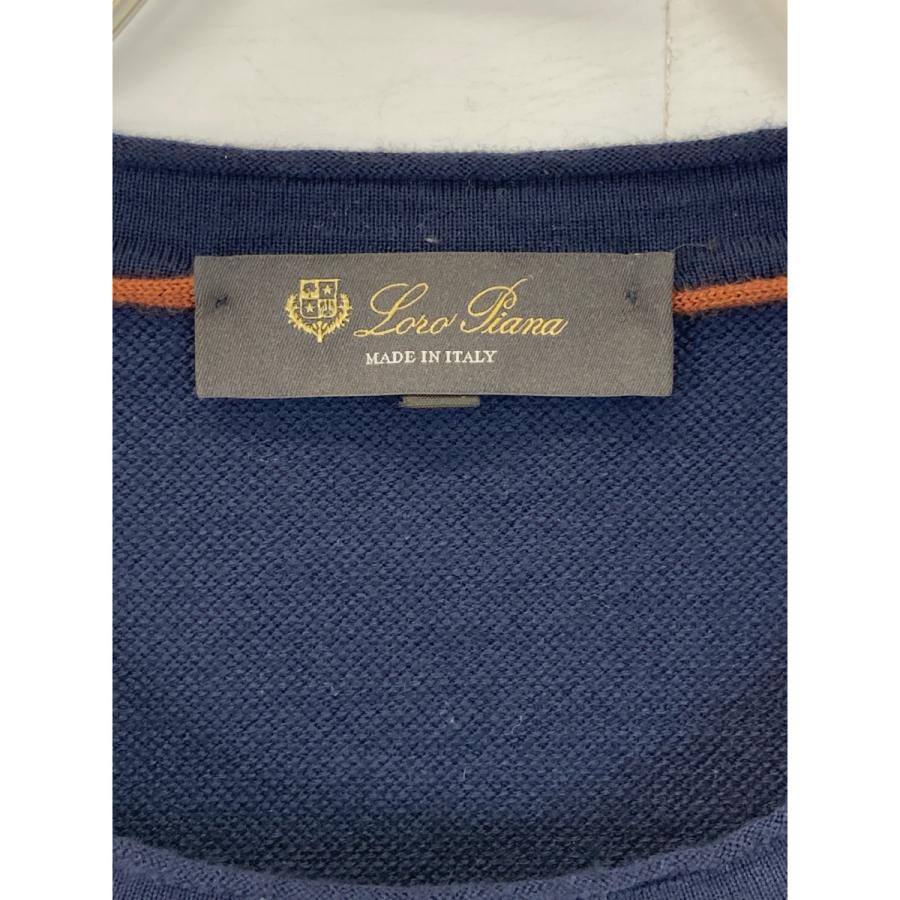 Loro Piana ロロピアーナ ネイビー ウール 長袖ニット MAD4122 Loro Piana ロロピアーナ ネイビー ウール 長袖ニット MAD4122