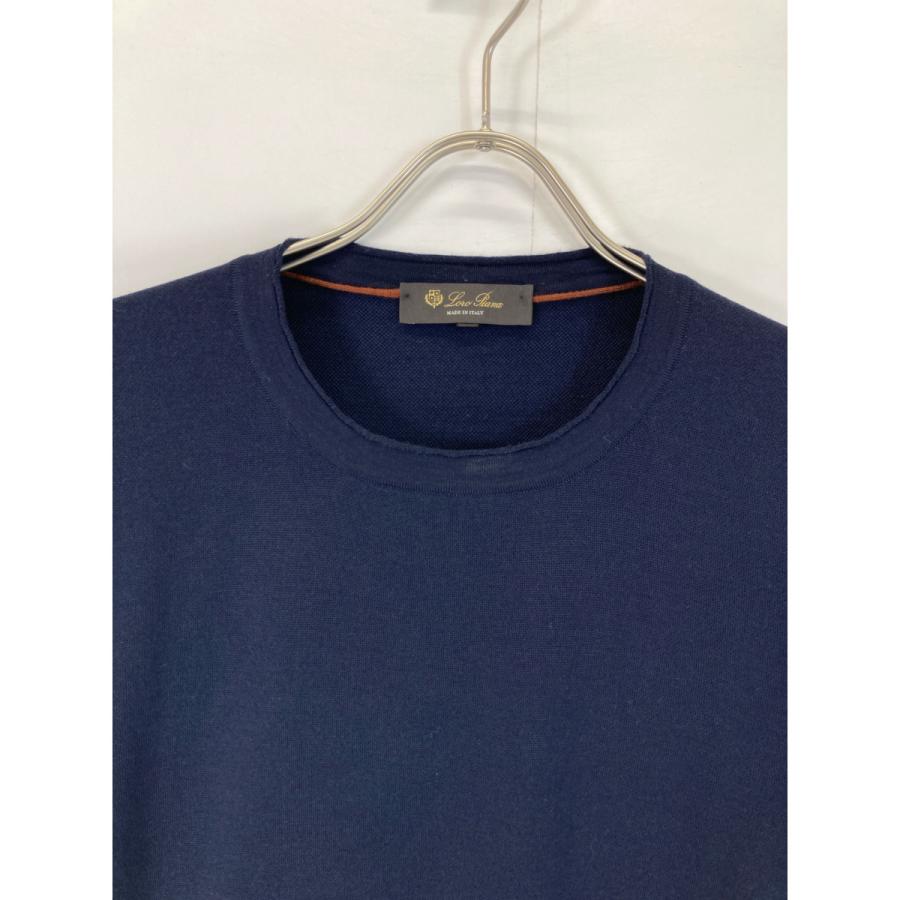 Loro Piana ロロピアーナ ネイビー ウール 長袖ニット MAD4122 Loro Piana ロロピアーナ ネイビー ウール 長袖ニット MAD4122