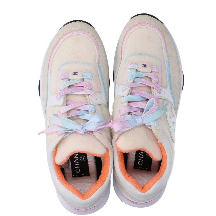 未使用品　CHANEL カラフルスニーカー　38 CHANEL（シャネル） G34360 マルチカラー トレーナーズスニーカー