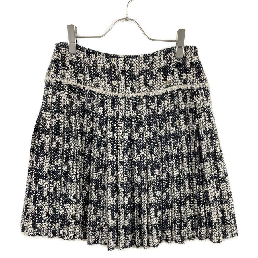 CHANEL シャネル 国内正規 05A P27164V16950 ラメ混ツイード プリーツ  