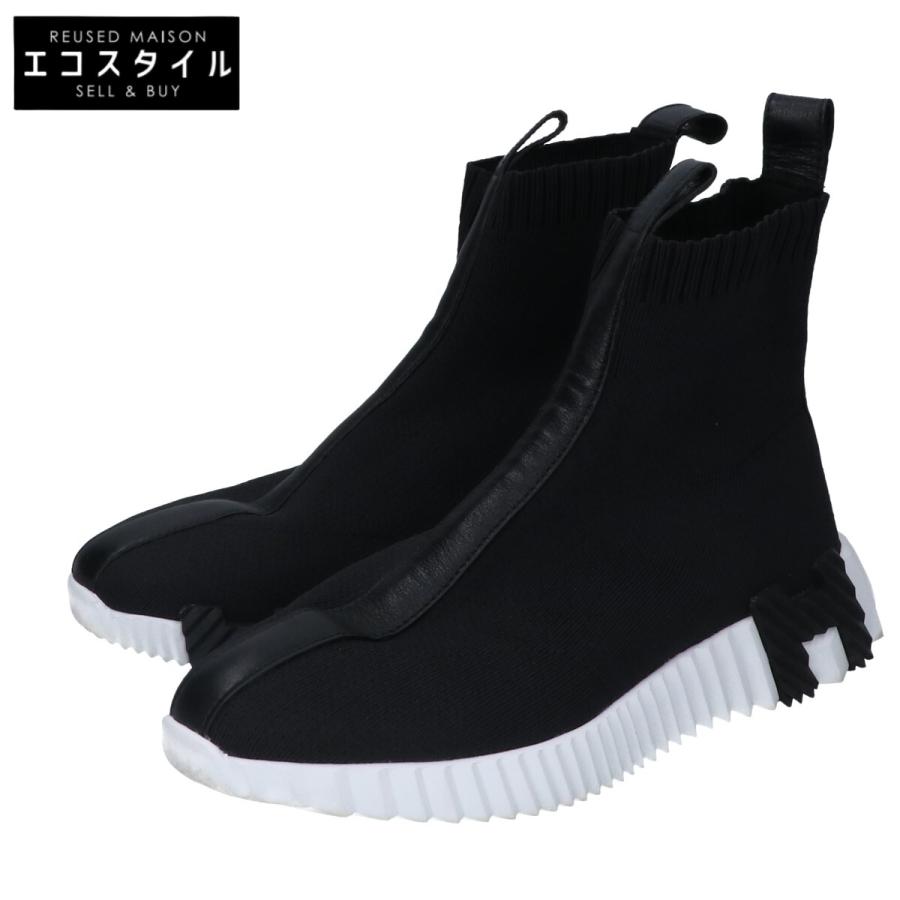 20970✨️エルメス ファン ハイカットソックススニーカー ブラック 37.5 美品/ HERMES エルメス ハイカット ソックススニーカー/ シューズ 35 1