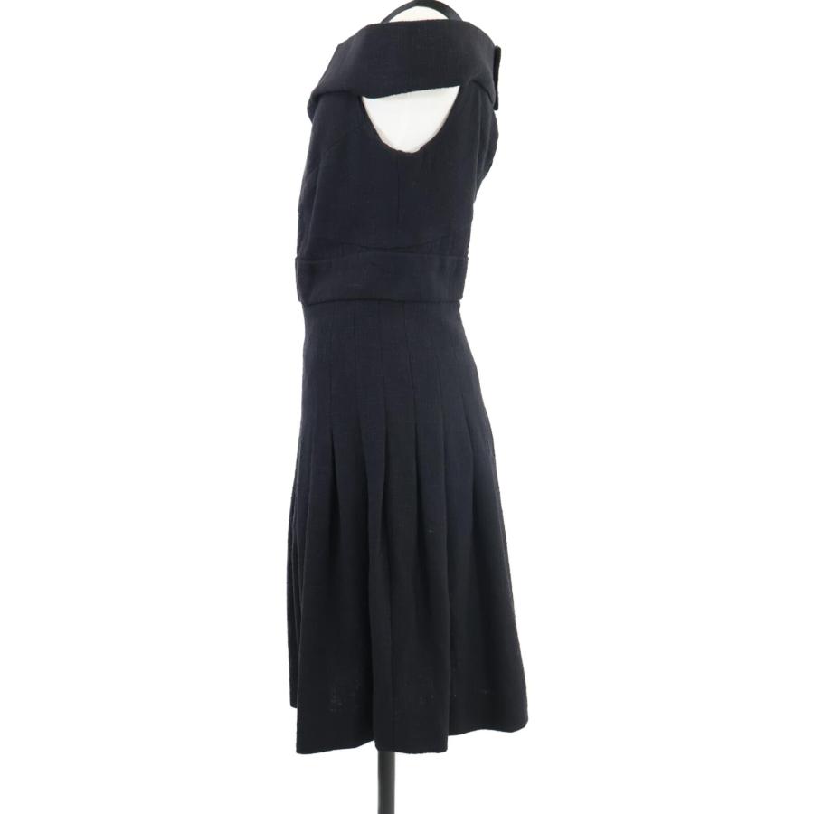 CHANELワンピース38 CHANEL 美品/国内正規 シャネル P30143 ツイード オフショルダー