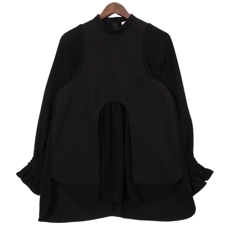エンフォルド 22AW ブラック VEST COMBI PULLOVER  300FA230-2740 38 ENFOLD（エンフォルド） 22AW ブラック VEST COMBI PULLOVER 300FA230