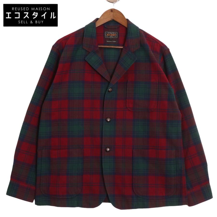 BEAMS F ビームスエフ レッド タータンチェック カフス4ボタン 