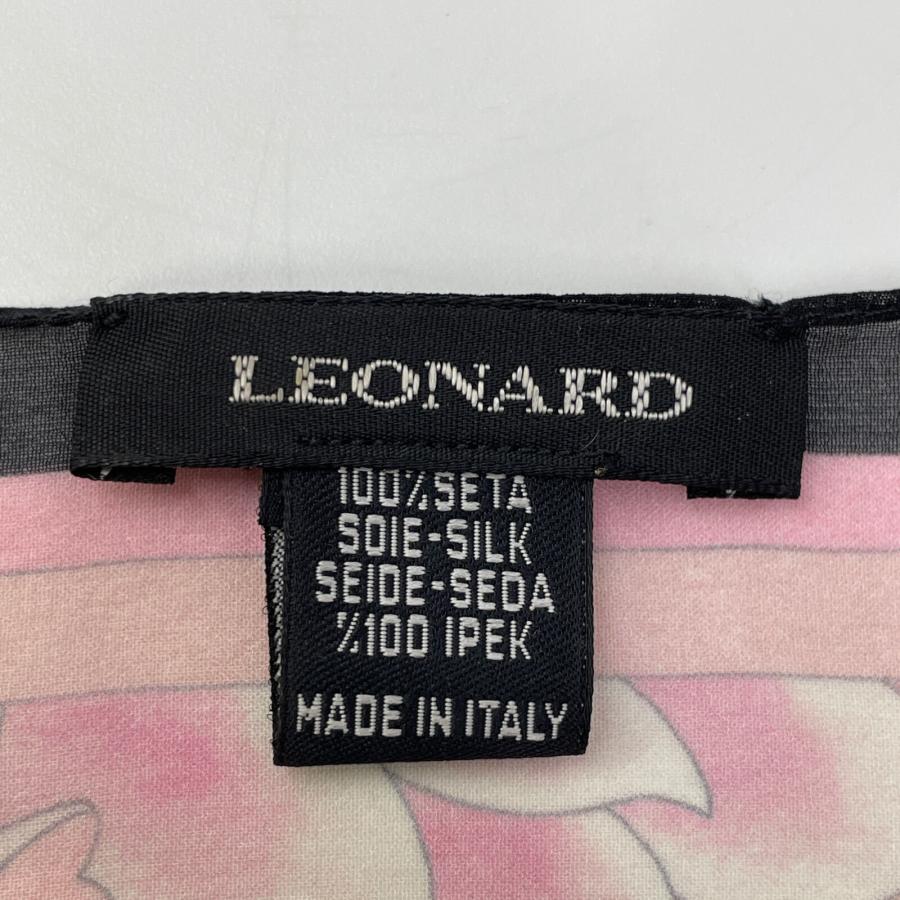 LEONARD（レオナール） 花柄 ポンチョ トップス ピンク×ブラック