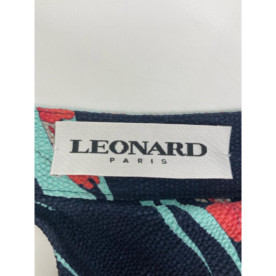LEONARD 美品/ レオナール 花柄 シルク キャミソール ロングワンピース  