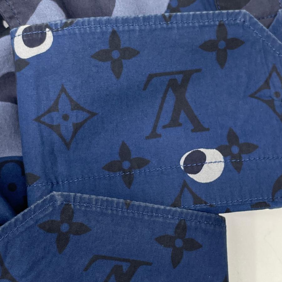 LOUIS VUITTON ルイヴィトン ブルー カモDNAオセアン長袖シャツ LOUIS VUITTON ルイヴィトン ブルー カモDNAオセアン長袖シャツ