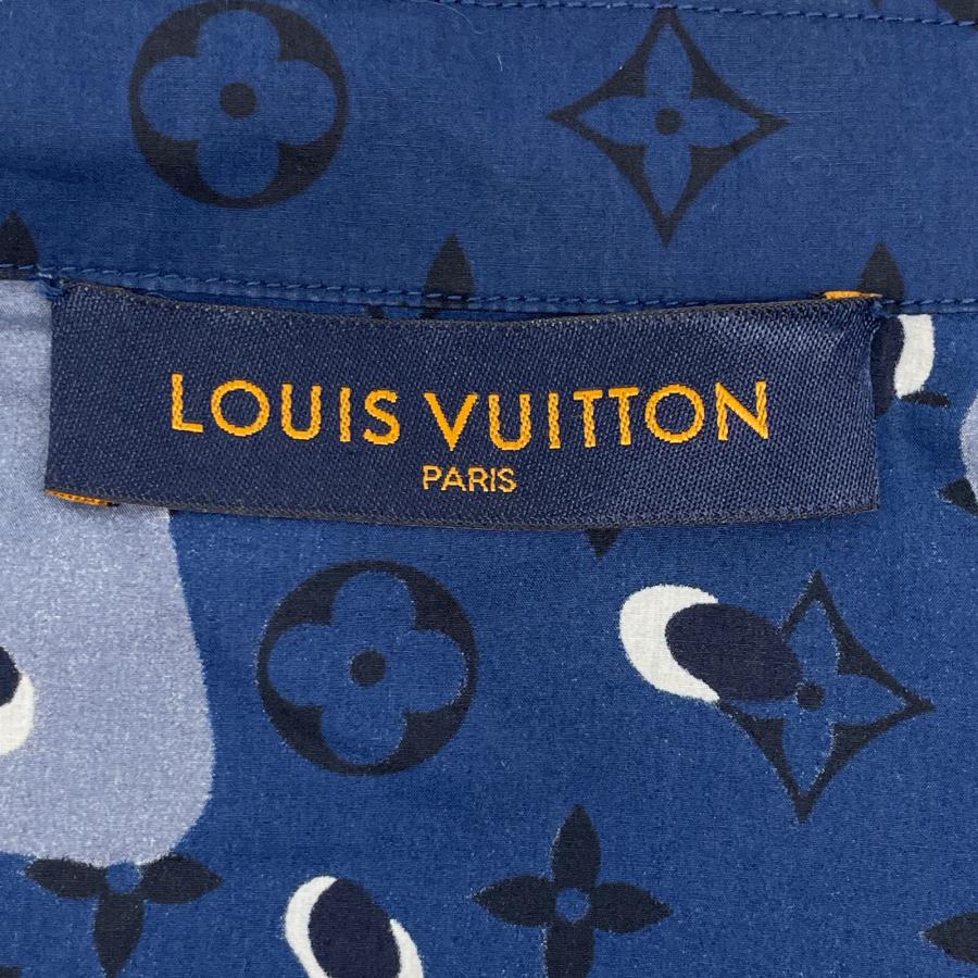LOUIS VUITTON ルイヴィトン ブルー カモDNAオセアン長袖シャツ LOUIS VUITTON ルイヴィトン ブルー カモDNAオセアン長袖シャツ