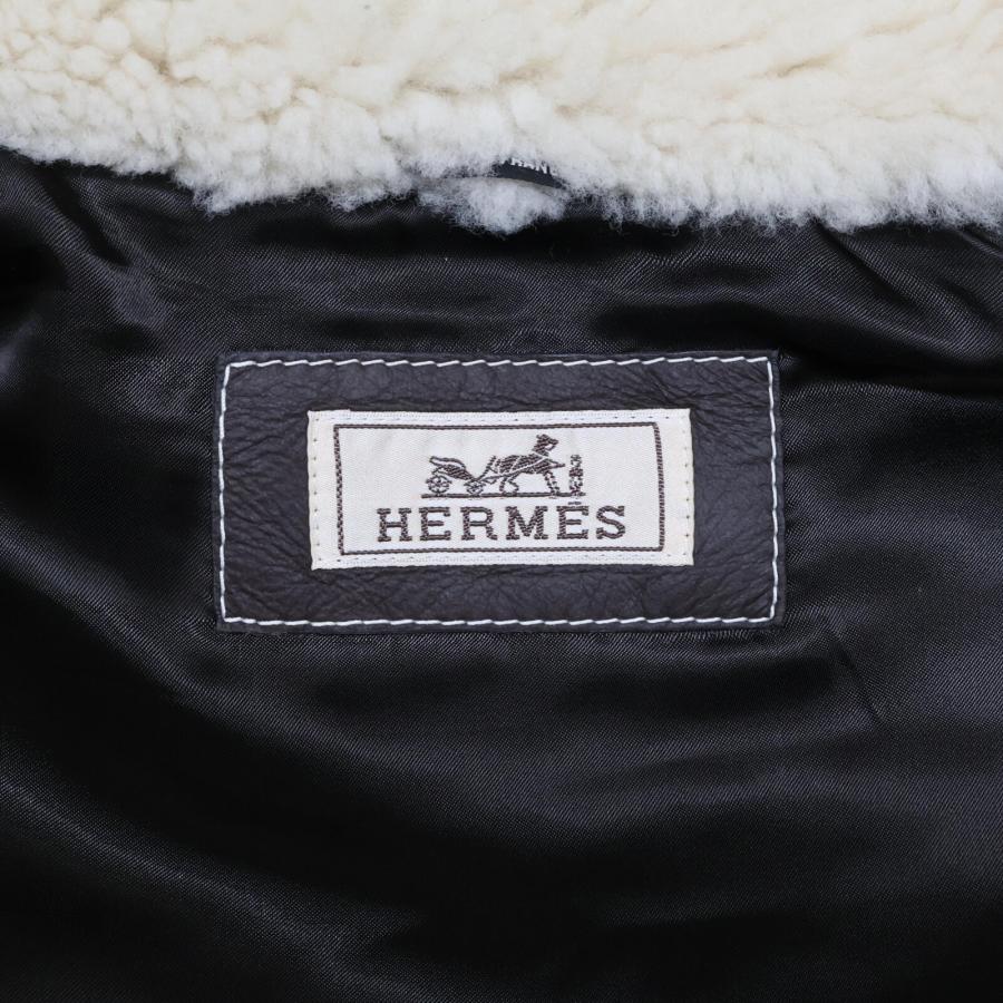 新品同様 国内正規 HERMES エルメス ジップアップ ムートン シープ