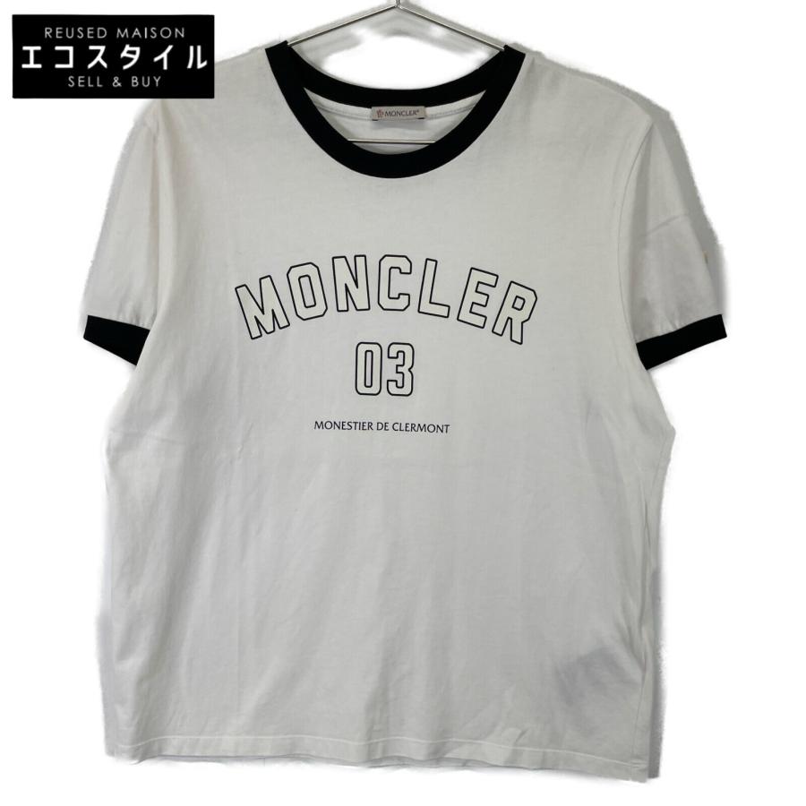 MONCLER モンクレール 22年 ホワイト MAGLIA MANICHE 半袖Tシャツ L  