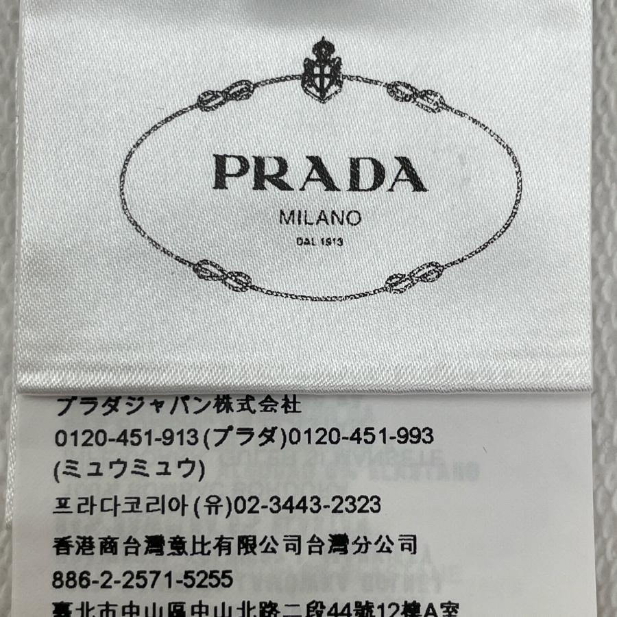 PRADA（プラダ） 21AW ホワイト オーバーサイズ ロゴプリントクルー