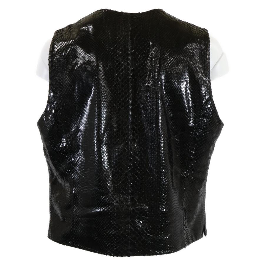 ZELE-PARIS ゼルパリ エナメルパイソン フロントシェルボタン ジレ