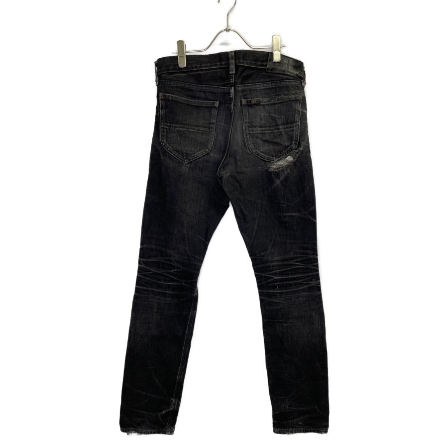 RRL ダブルアールエル ブラック 782866527001 ハイスリム JAPAN WOVEN ダメージ加工 セルビッジデニムパンツ ブラック 28×30 ボトムス デニム メンズ 中古 RRL ダブルアールエル ブラック 782866527001 ハイスリム JAPAN WOVEN ダメージ加工 セルビッジデニムパンツ ブラック 28×30 ボトムス デニム メンズ 中古