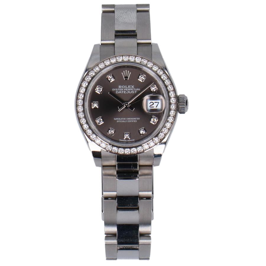 ロレックス 279384RBR SS×WG デイトジャスト28 オイスターブレス ダイヤベゼル 10Pダイヤモンドインデックス 自動巻き ROLEX（ロレックス） 279384RBR SS×WG デイトジャスト28 ダイヤベゼル
