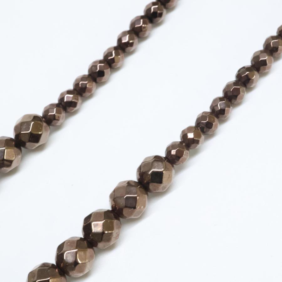 美品 BRUNELLO CUCINELLI ブルネロクチネリ 925 ブラウンビーズ ロング