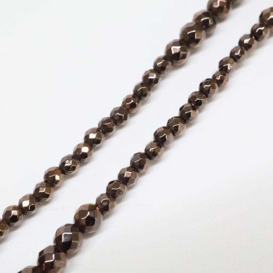 お値下げ●ブルネロクチネリのロングチェーンネックレス 美品 BRUNELLO CUCINELLI ブルネロクチネリ 925 ブラウンビーズ ロング