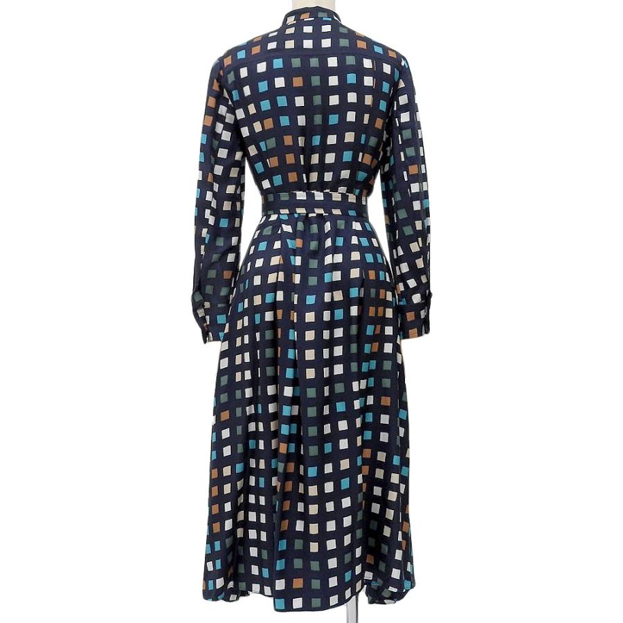 HUGOBOSS ヒューゴボス 幾何学 ワンピース レディース ネイビー マルチ