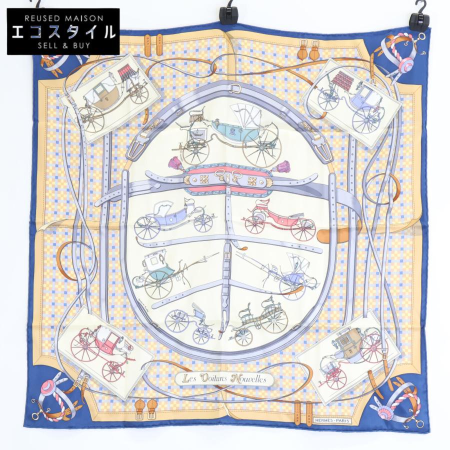新品同様/ HERMES エルメス Les Voitures Nouvelles 馬車の変遷 カレ70
