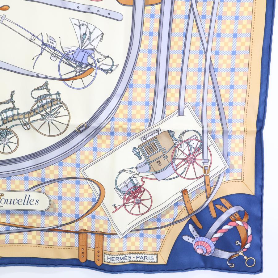 新品同様/ HERMES エルメス Les Voitures Nouvelles 馬車の変遷 カレ70