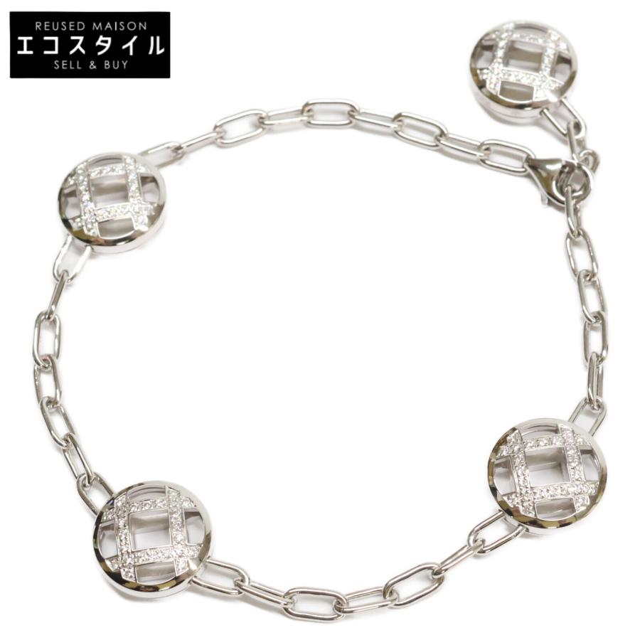 Cartier 新品同様 カルティエ 750WG パヴェダイヤ パシャグリッド 