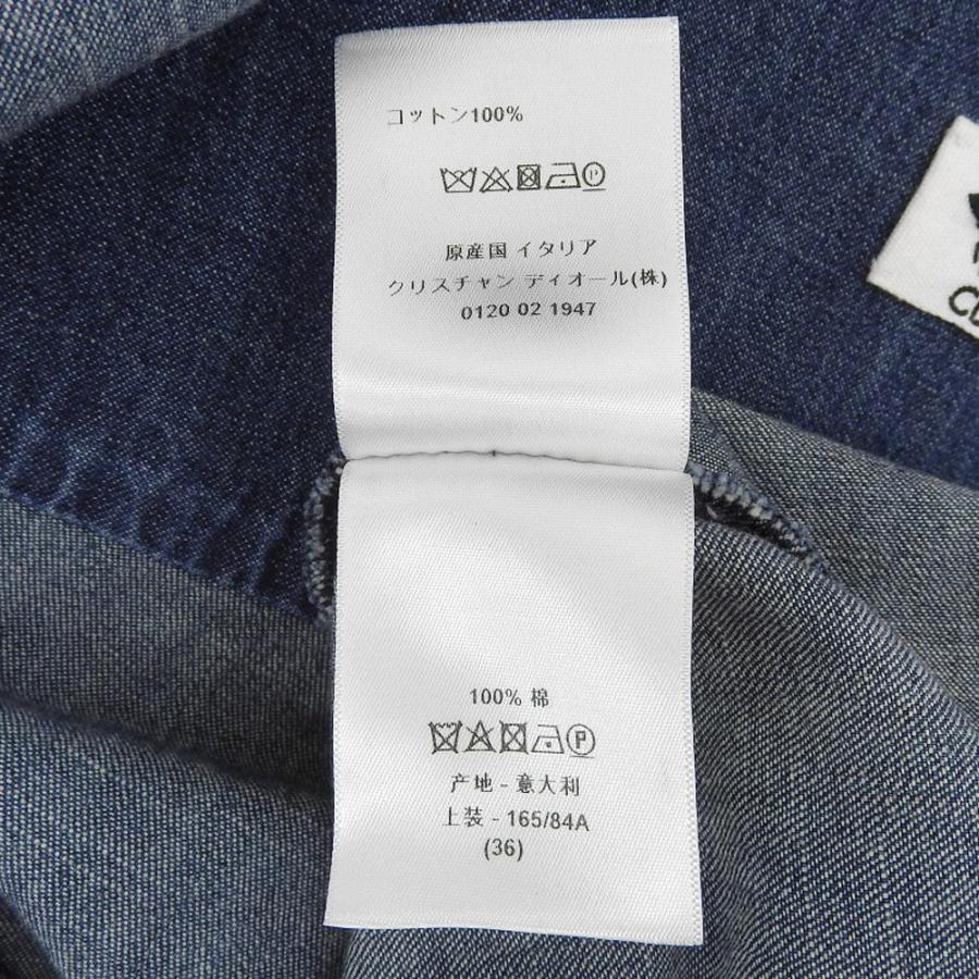 美品 Christian Dior クリスチャンディオール デニム シャツ プリーツ