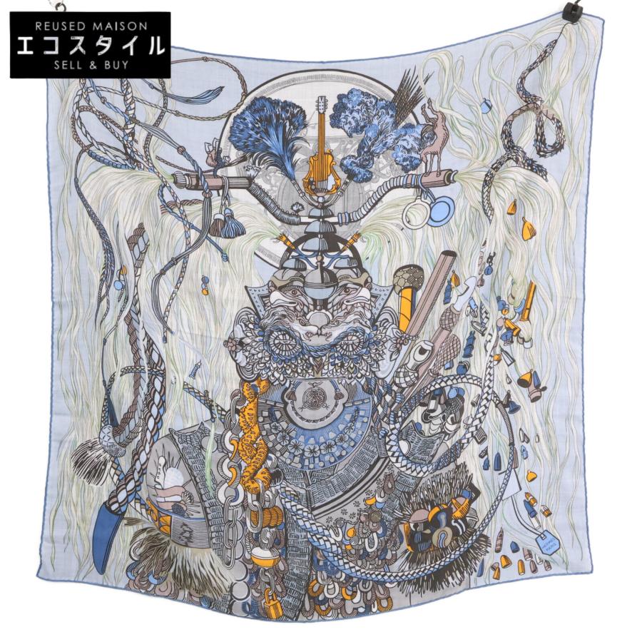 美品 HERMES エルメス 23AW カシミヤシルク ワイルド・リズム カレ100